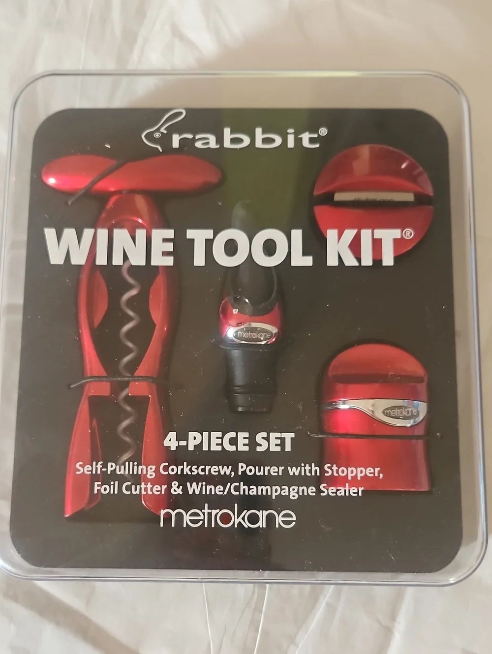 Metrokane Red Wine Tool Kit - 4-Piece Set
